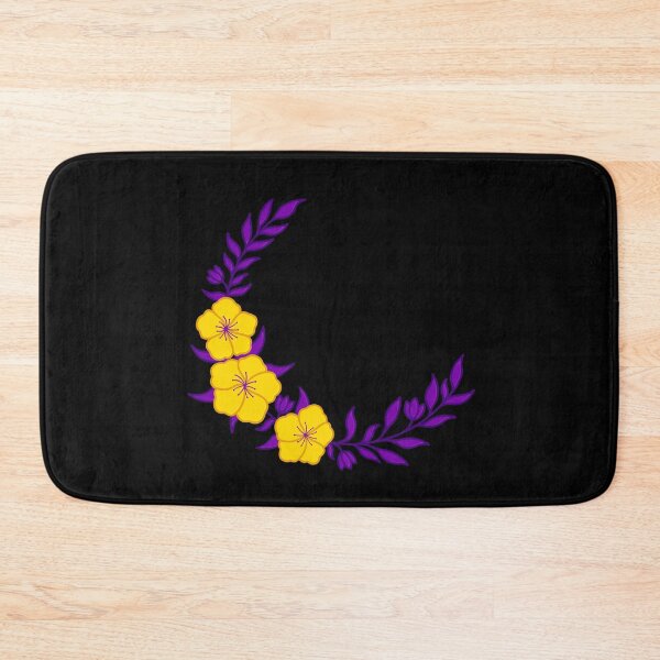 Item preview, Beautiful Crescent of Subtle Intersex Flag Colored Flowers designed and sold by AroAxel.