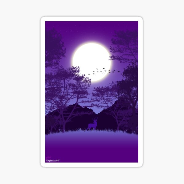 Natures moon Sticker