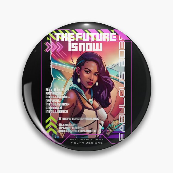 Item preview, Fabulous Futuristic Cyberpunk Woman The Future Is Now  designed and sold by Melan Designs.