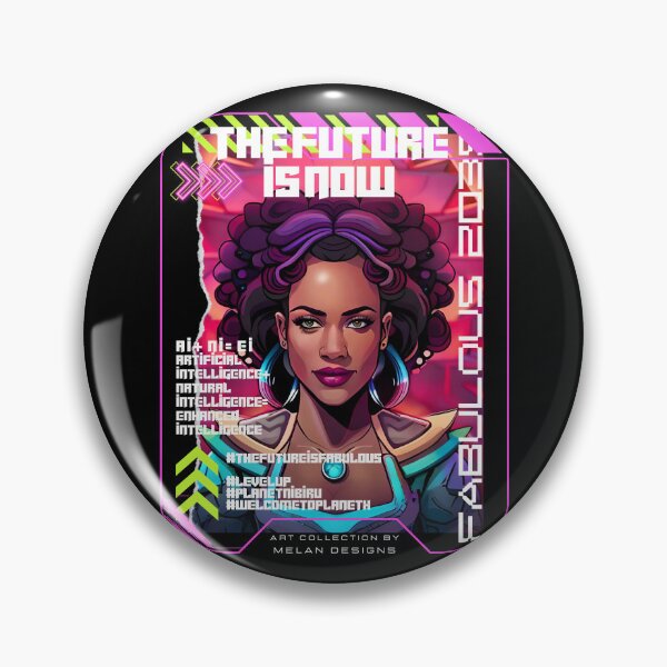Item preview, The Future Is Now Fabulous Woman Cyberpunk Futuristic  designed and sold by Melan Designs.