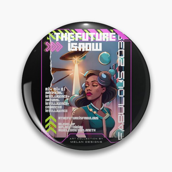 Item preview, The Future Is Now Fabulous Woman Futuristic Cyberpunk  designed and sold by Melan Designs.