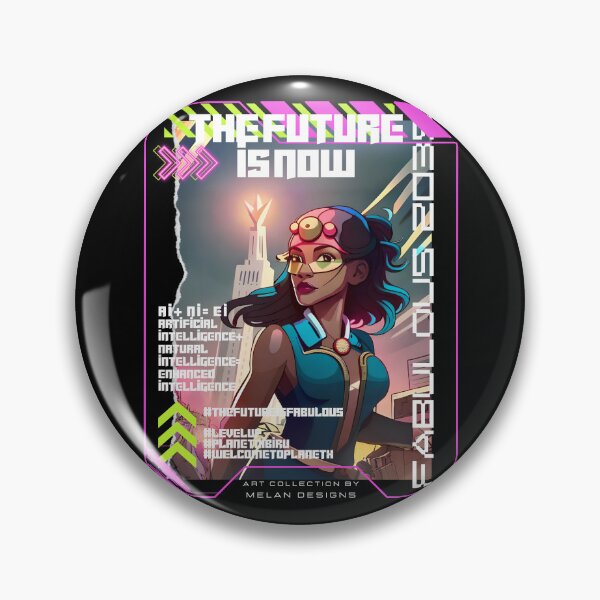 Item preview, Fabulous Woman Cyberpunk Futuristic The Future Is Now  designed and sold by Melan Designs.