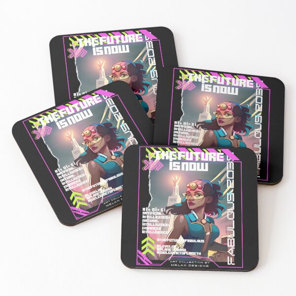Item preview, Fabulous Woman Cyberpunk Futuristic The Future Is Now  designed and sold by Melan Designs.