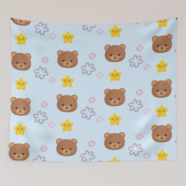 Item preview, Cute bear with star in blue designed and sold by HoneyBlizz.