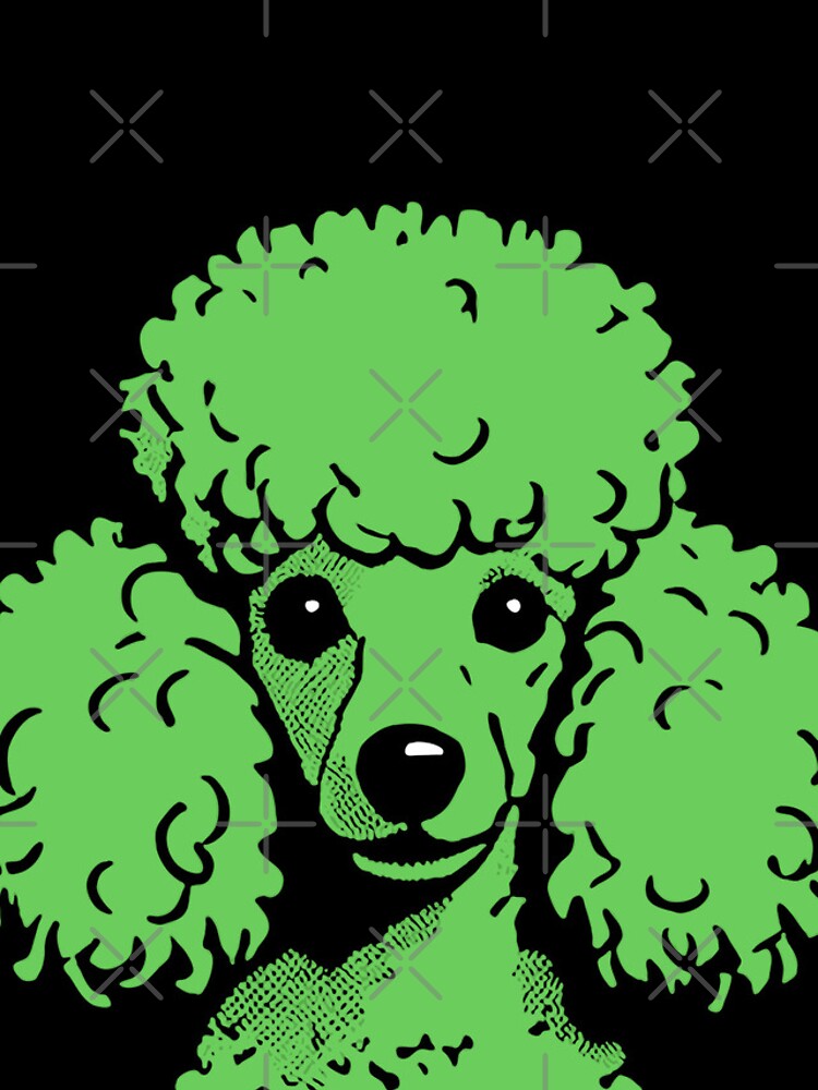 Thumbnail 4 of 4, iPhone Case, Lime Pop Art Poodle On Black Background designed and sold by K9ish.