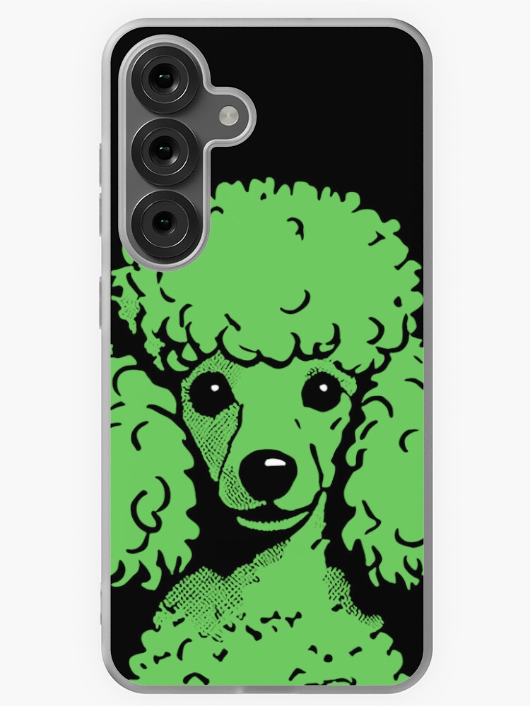 Thumbnail 1 of 4, Samsung Galaxy Phone Case, Lime Pop Art Poodle On Black Background designed and sold by K9ish.