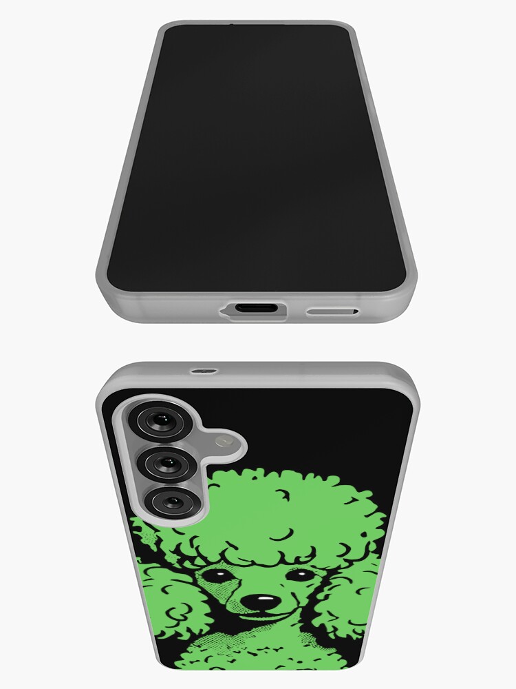 Thumbnail 3 of 4, Samsung Galaxy Phone Case, Lime Pop Art Poodle On Black Background designed and sold by K9ish.