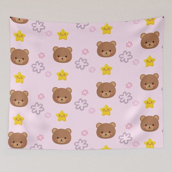 Item preview, Cute bear with star in pink pastel designed and sold by HoneyBlizz.