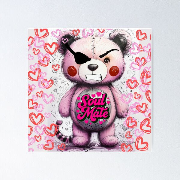 Item preview, Angry Soul Mate Teddy designed and sold by WeirdApples.
