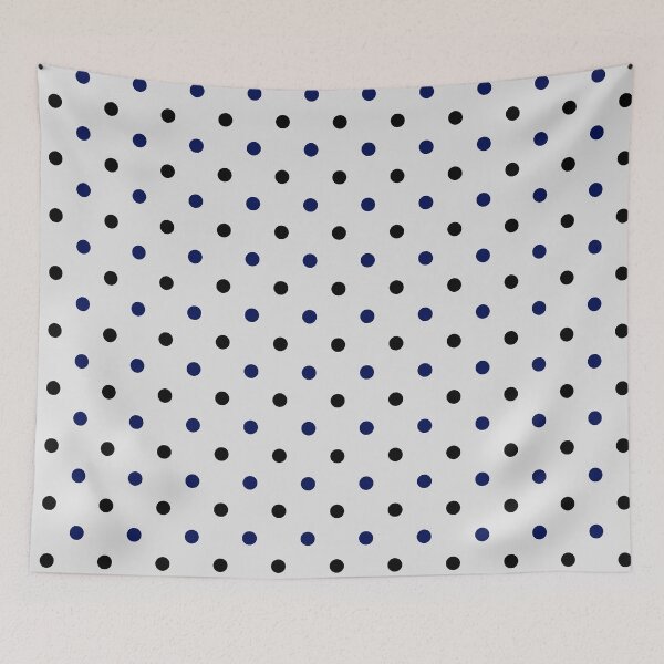 Item preview, Black and Navy Blue Polka Dots Pattern designed and sold by Patternliss.