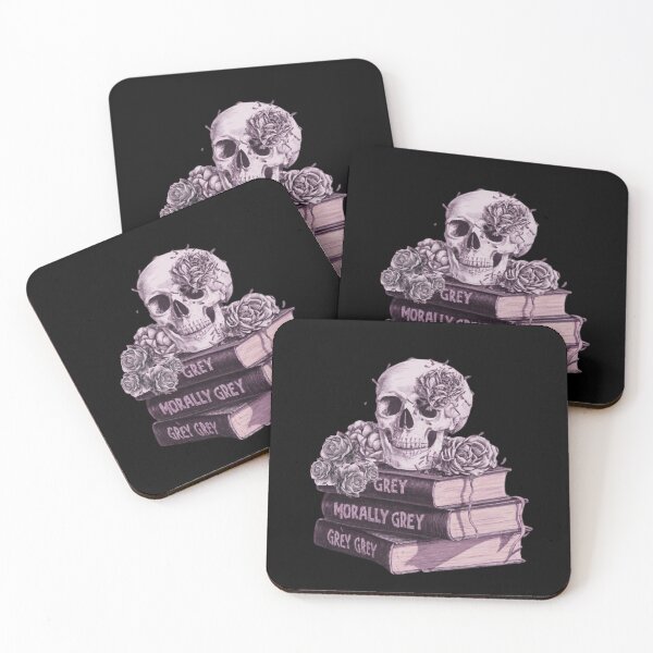 Item preview, Morally Grey Dark Romance Books Funny Gifts for Dark Romance Readers Skull Cool With Roses designed and sold by MatthewViews.