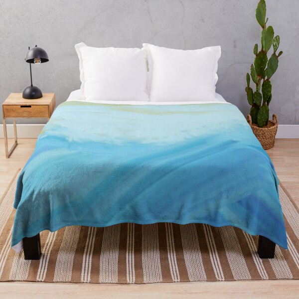 Item preview, Abstract Painting Depicting Soft Blue and Golden Tones with Flowing Patterns designed and sold by Beautiful art store.