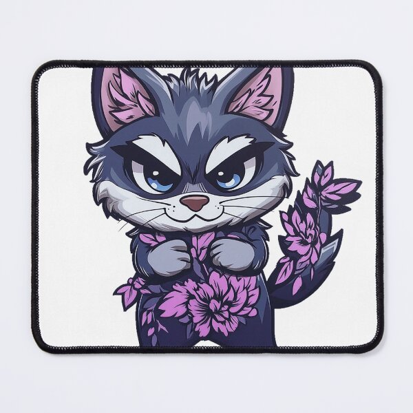 Artikelvorschau, Blumenkatze entworfen und verkauft von Line Designs By Duck.