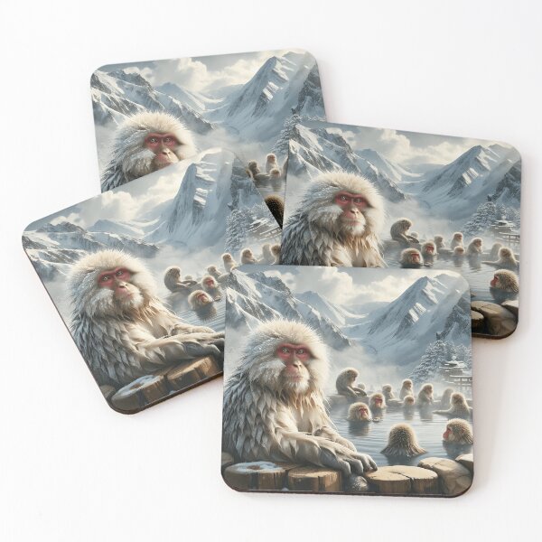 Item preview, JAPANESE MONKEYS IN HOT SPRINGS designed and sold by origingallery.