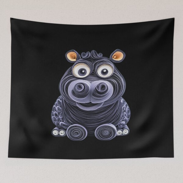 Item preview, Cute Kawaii Hippo designed and sold by PrintsByFrank.
