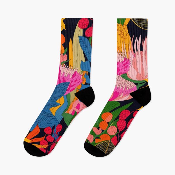 Item preview, Mixture of tropical flowers, sunflower, red berries and blue bell designed and sold by Wildlife and marine life.