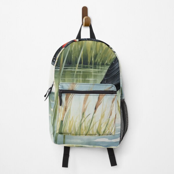 Item preview, Red-Winged Blackbird in Marsh Watercolor Art designed and sold by WaterBirdArt.