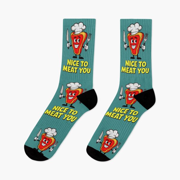 Item preview, Nice To Meat You Funny Food Quote designed and sold by TheArtOfPat.