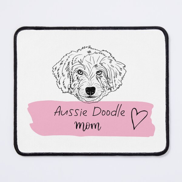 Item preview, Aussie Doodle Dog Mum Line Art - Pink Design designed and sold by HorizonWallArt.