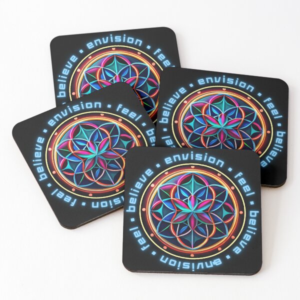Item preview, Sacred Geometry Cymatics Vibration & Flower of Life Six Petal Blue designed and sold by Zeporas Castle.