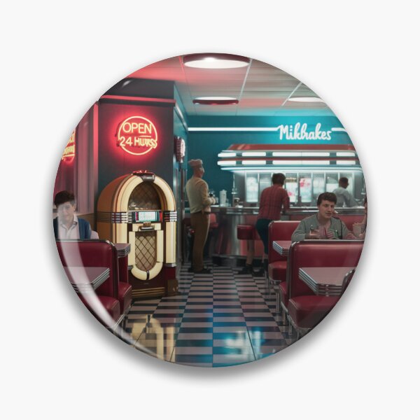 Item preview, Vintage 1950s Diner Nostalgia - Retro American Cafe Design designed and sold by InkBlvd.