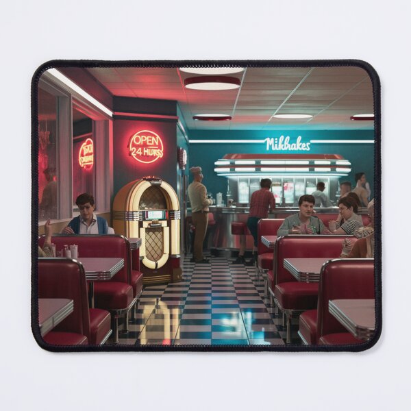 Item preview, Vintage 1950s Diner Nostalgia - Retro American Cafe Design designed and sold by InkBlvd.