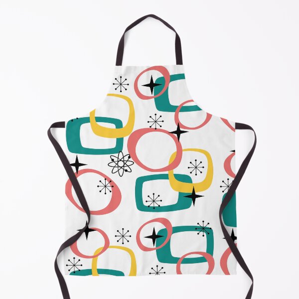 Item preview, Mid Century Modern Shapes Pattern Ovals Rectangles Stars Space Age Era designed and sold by Itaya Art.
