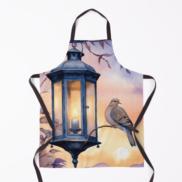 Item preview, Mourning Dove with Lantern in Twilight designed and sold by WaterBirdArt.