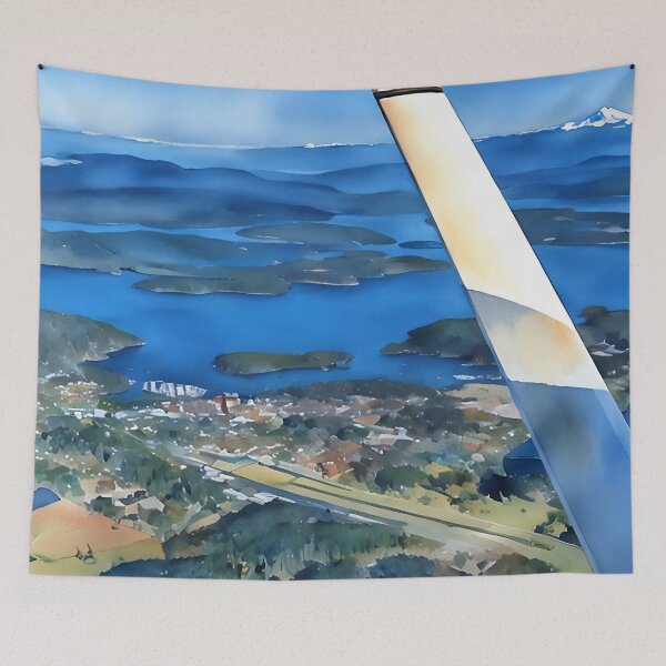 Item preview, Friday Harbor San Juan Islands Washington (Watercolor) designed and sold by flyscenicair.