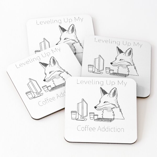 Item preview, Caffine Addicted Fox designed and sold by LocalFoxyArts.