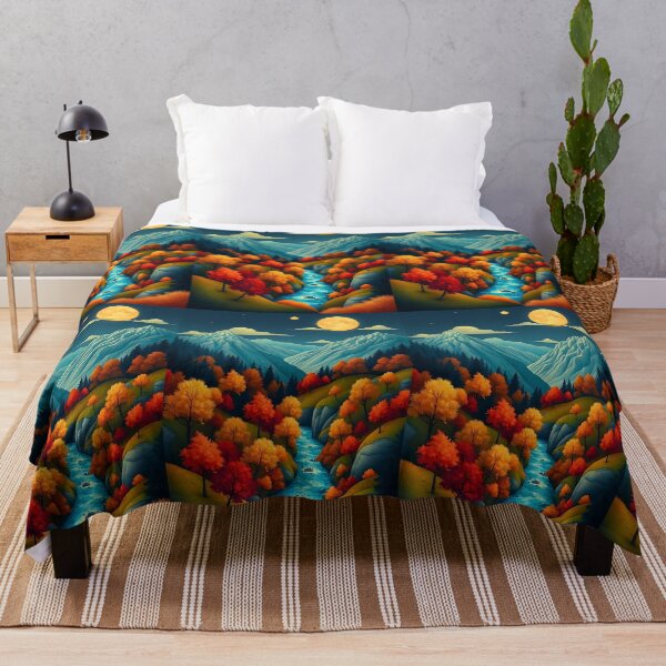 Item preview, Charming Autumn Winding River designed and sold by irynaartbyim.