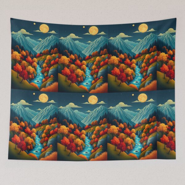 Item preview, Charming Autumn Winding River designed and sold by irynaartbyim.