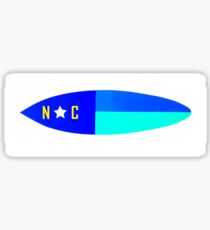Nautical NC Surfboard Sticker