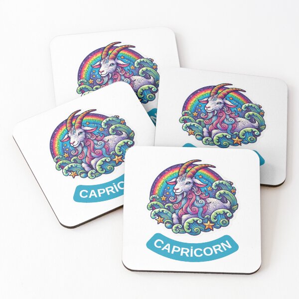 Item preview, Capricorn Zodiac Sign Art - Vibrant Goat Design designed and sold by Psycho-Crazy.