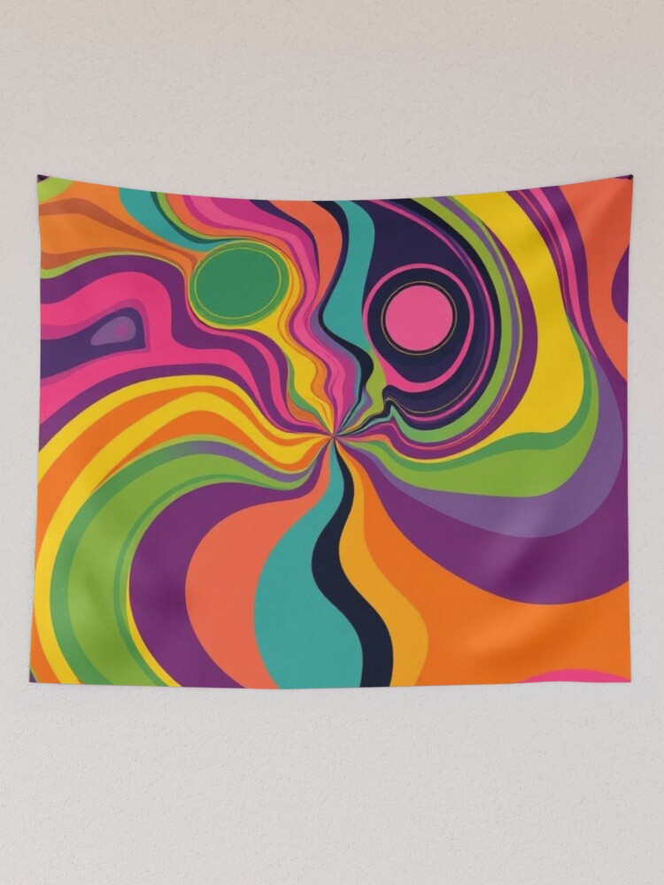 Thumbnail 2 of 3, Tapestry, Geometric Abstract Design designed and sold by RVPV.