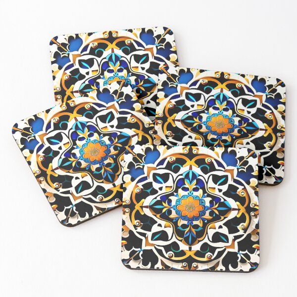 Item preview, Filigree Art Elegant & Royal Navy Blue Flower Lattice designed and sold by Zeporas Castle.