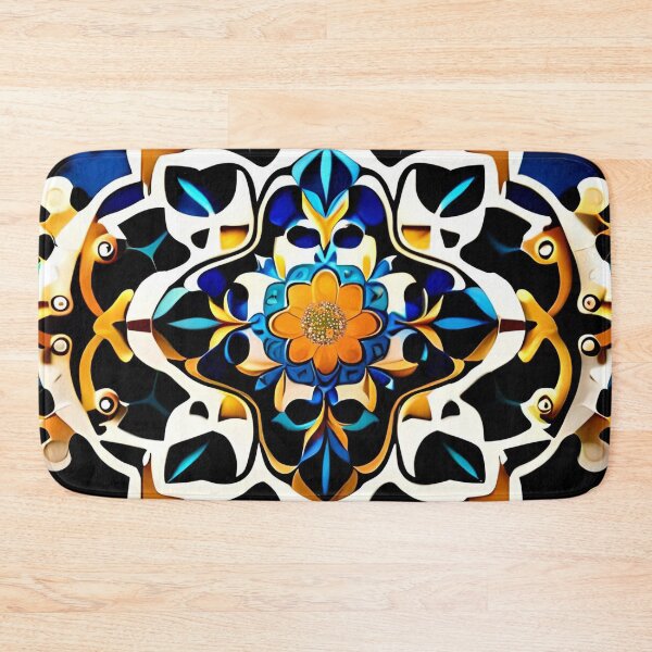 Item preview, Filigree Art Elegant & Royal Navy Blue Flower Lattice designed and sold by Zeporas Castle.