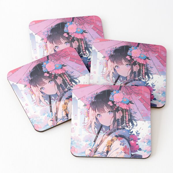 Item preview, Kawaii girl in the rain designed and sold by iWallGlow.