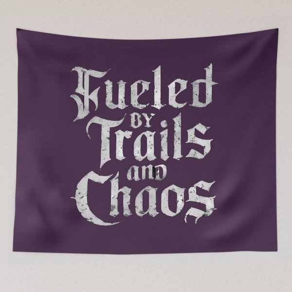 Item preview, Fueled by Trails and Chaos Funny Mountain Bike designed and sold by ArtadoraDesignz.