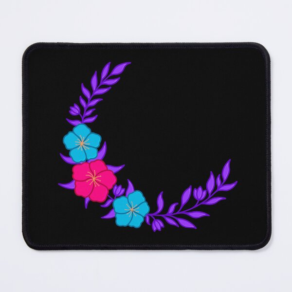 Item preview, Beautiful Crescent of Subtle Androgyne Flag Colored Flowers designed and sold by AroAxel.