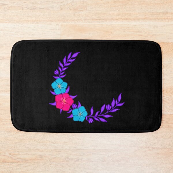 Item preview, Beautiful Crescent of Subtle Androgyne Flag Colored Flowers designed and sold by AroAxel.