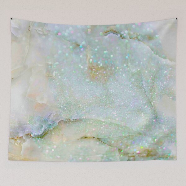 Item preview, (Faux) Glitter Aqua-Green and Gentle Pink (Faux) Marble designed and sold by DEC02.