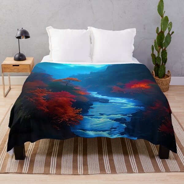 Item preview, Epic Bioluminescent Autumn Scene designed and sold by irynaartbyim.