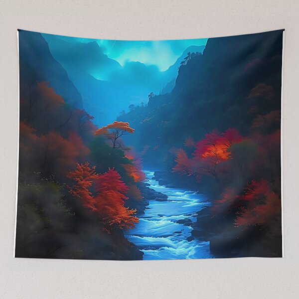 Item preview, Epic Bioluminescent Autumn Scene designed and sold by irynaartbyim.