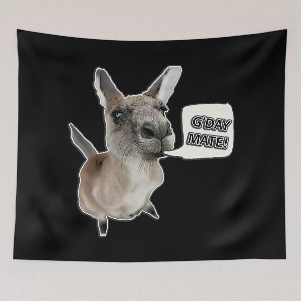 Item preview, Quirky Kangaroo Art: G'Day Mate! Unique Australian Animal Illustration designed and sold by Michael van der Hoorn.