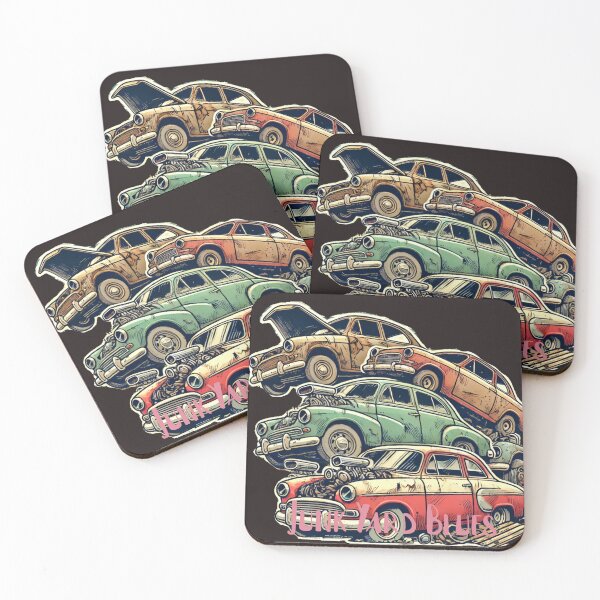 Item preview, Vintage Cars in a Scrap Yard designed and sold by Wiredart.