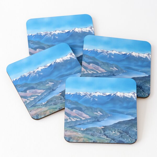 Item preview, Lake Cushman Olympic Mountains (Watercolor) designed and sold by flyscenicair.