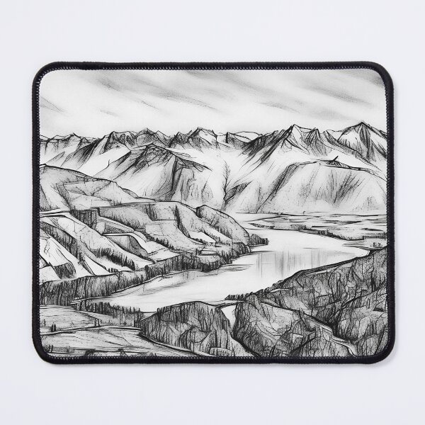 Item preview, Lake Cushman Olympic Mountains (Sketch) designed and sold by flyscenicair.