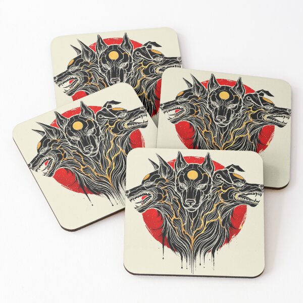 Artikelvorschau, Cerberus-Kunst im japanischen Stil entworfen und verkauft von Thunderbelts.