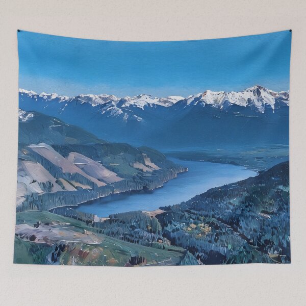 Item preview, Lake Cushman Olympic Mountains (Oil Painting) designed and sold by flyscenicair.